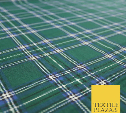 Duke of Rothesay Tartan Check Printed Poly Cotton Fabric Polycotton Mask 45"
