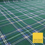 Duke of Rothesay Tartan Check Printed Poly Cotton Fabric Polycotton Mask 45"