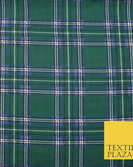 Duke of Rothesay Tartan Check Printed Poly Cotton Fabric Polycotton Mask 45"