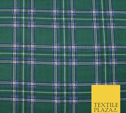 Duke of Rothesay Tartan Check Printed Poly Cotton Fabric Polycotton Mask 45"