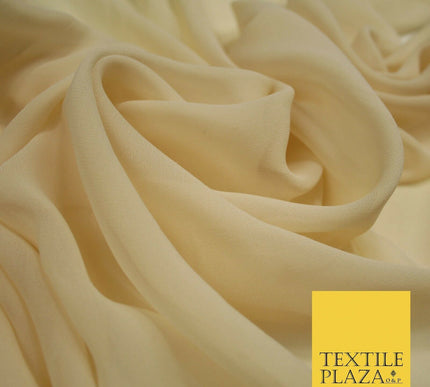 Luxury Beige Peach Nude Plain 100% SILK CHIFFON GEORGETTE Fabric Dress Scarves