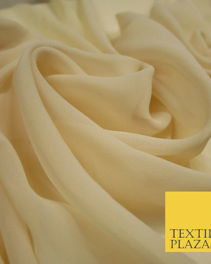 Luxury Beige Peach Nude Plain 100% SILK CHIFFON GEORGETTE Fabric Dress Scarves