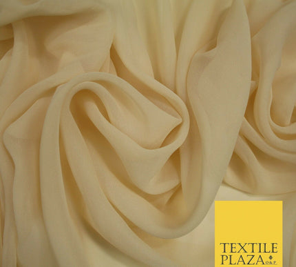 Luxury Beige Peach Nude Plain 100% SILK CHIFFON GEORGETTE Fabric Dress Scarves
