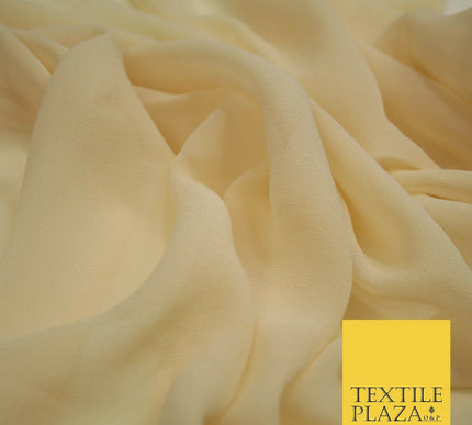 Luxury Beige Peach Nude Plain 100% SILK CHIFFON GEORGETTE Fabric Dress Scarves