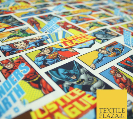 JUSTICE LEAGUE Comic Superman Flash Batman Digital Print 100% Cotton Fabric 4755