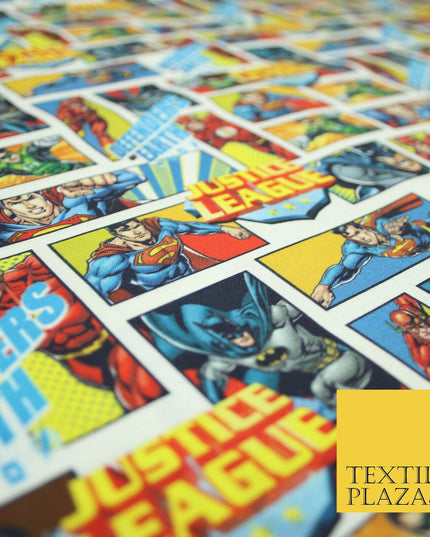 JUSTICE LEAGUE Comic Superman Flash Batman Digital Print 100% Cotton Fabric 4755
