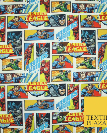 JUSTICE LEAGUE Comic Superman Flash Batman Digital Print 100% Cotton Fabric 4755
