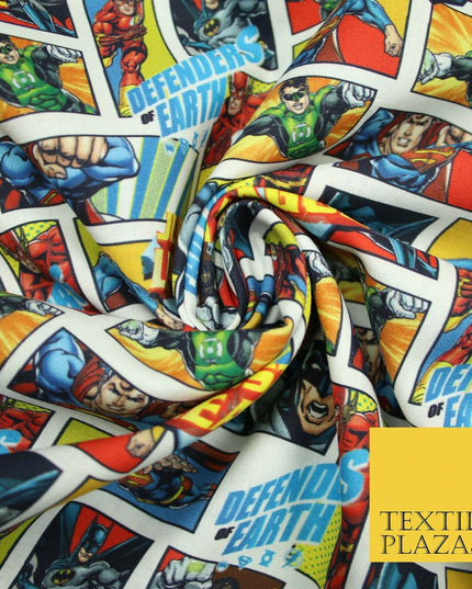 JUSTICE LEAGUE Comic Superman Flash Batman Digital Print 100% Cotton Fabric 4755