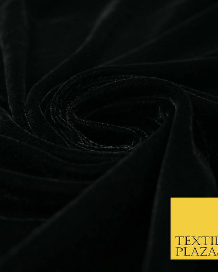 Luxury Soft Plain Micro Velvet Fabric Velour Dress Material Non-Stretch 42/44"