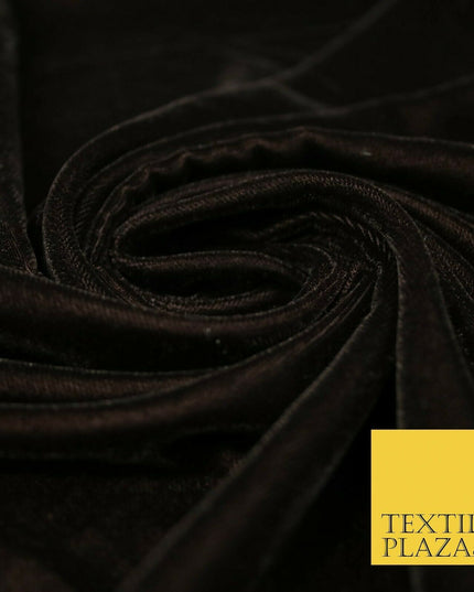 Luxury Soft Plain Micro Velvet Fabric Velour Dress Material Non-Stretch 42/44"