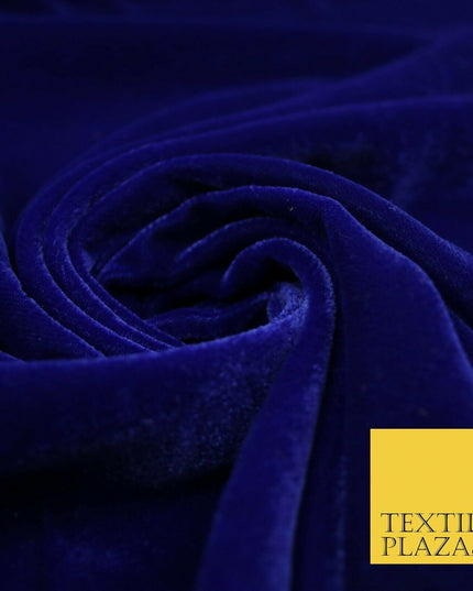 Luxury Soft Plain Micro Velvet Fabric Velour Dress Material Non-Stretch 42/44"