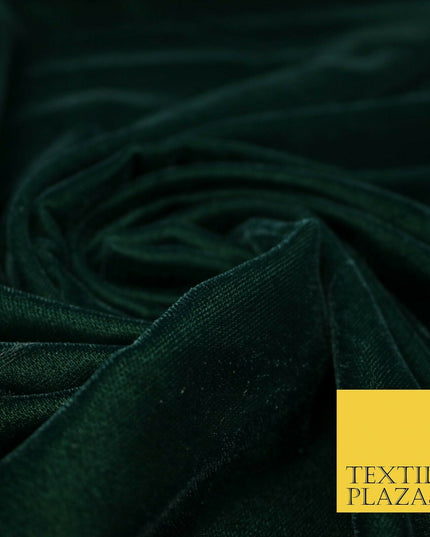 Luxury Soft Plain Micro Velvet Fabric Velour Dress Material Non-Stretch 42/44"