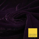 Luxury Soft Plain Micro Velvet Fabric Velour Dress Material Non-Stretch 42/44"