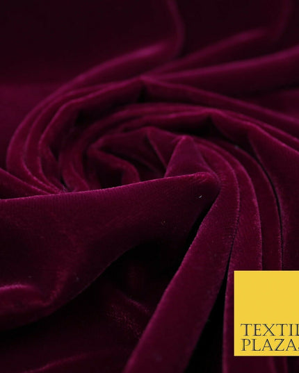 Luxury Soft Plain Micro Velvet Fabric Velour Dress Material Non-Stretch 42/44"