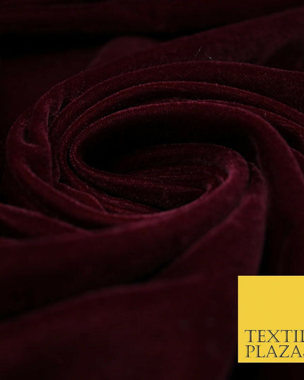 Luxury Soft Plain Micro Velvet Fabric Velour Dress Material Non-Stretch 42/44"
