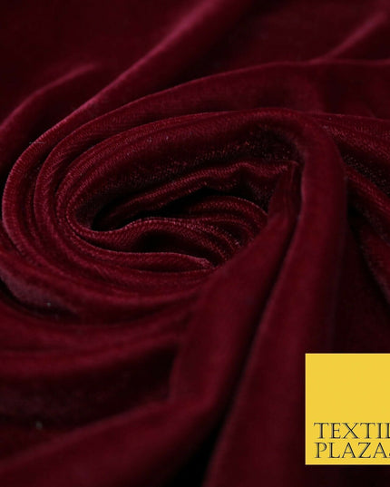 Luxury Soft Plain Micro Velvet Fabric Velour Dress Material Non-Stretch 42/44"