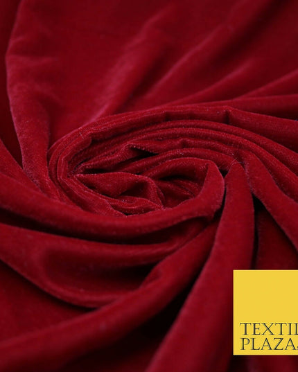 Luxury Soft Plain Micro Velvet Fabric Velour Dress Material Non-Stretch 42/44"