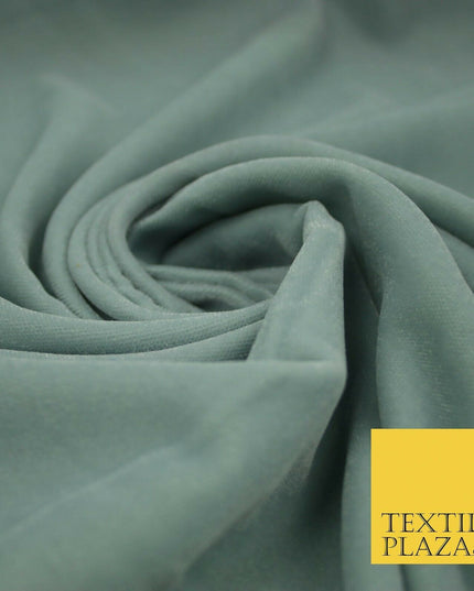 Luxury Soft Plain Micro Velvet Fabric Velour Dress Material Non-Stretch 42/44"