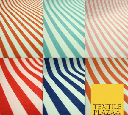 Candy Striped Thin Lines Pinstripe Printed Crepe Polyester Dress Stripe Fabric