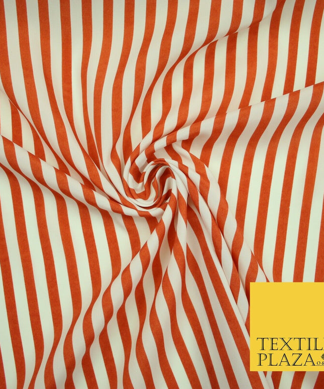 Candy Striped Thin Lines Pinstripe Printed Crepe Polyester Dress Stripe Fabric