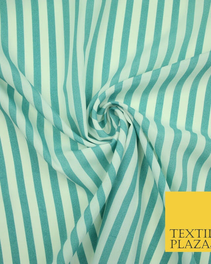 Candy Striped Thin Lines Pinstripe Printed Crepe Polyester Dress Stripe Fabric