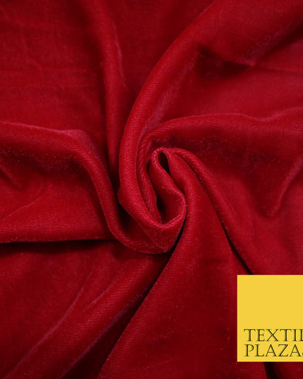 Luxury Soft Plain Micro Velvet Fabric Velour Dress Material Non-Stretch 42/44"