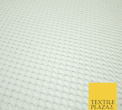 BLACK / WHITE Airtex Fish Net Mesh Sports Stretch Polyester Dress Material 63"