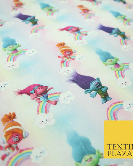 TROLLS Characters Magical Rainbow Digital Print 100% Cotton Fabric 59" 5159