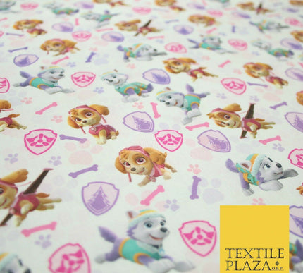 PAW PATROL Skye Everest Badge Bones Digital Print 100% Cotton Fabric 59" 5161