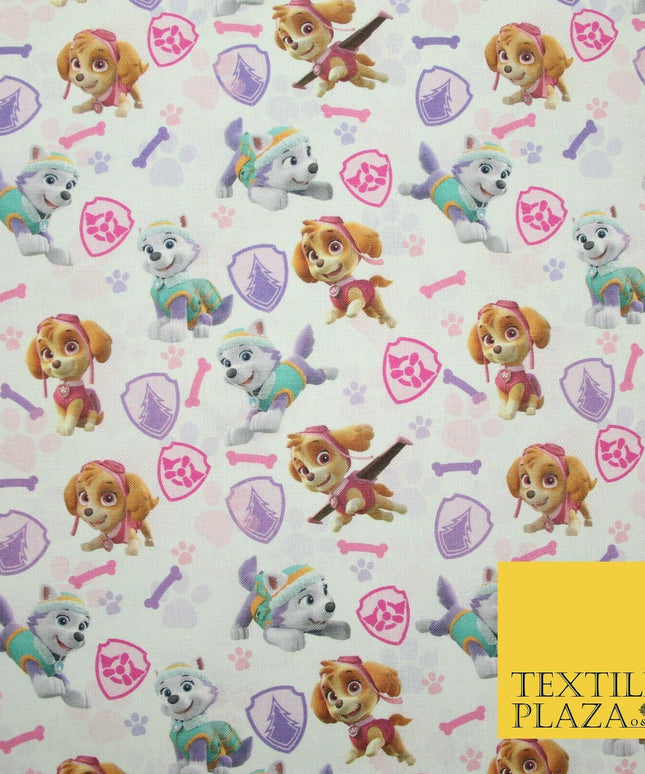 PAW PATROL Skye Everest Badge Bones Digital Print 100% Cotton Fabric 59" 5161