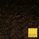 CHOCO BROWN Luxury Crushed Stretch Velvet Dress Fabric Backdrop Curtains 5192