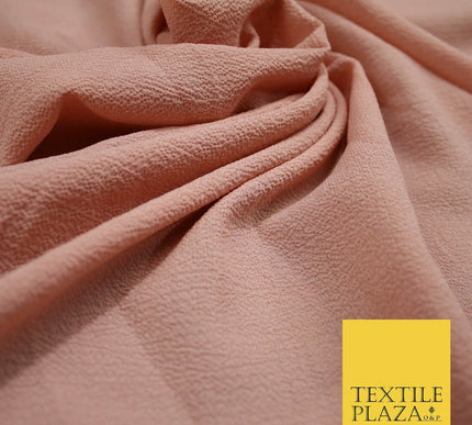 Dusty Pink Peach Lightweight Textured Feel Stretch Jersey Dress Fabric 59" 5193