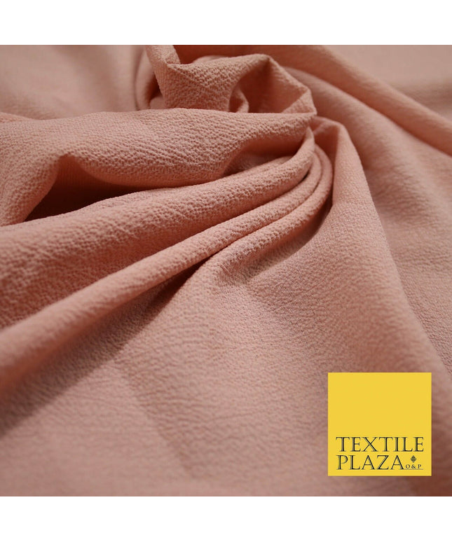 Dusty Pink Peach Lightweight Textured Feel Stretch Jersey Dress Fabric 59" 5193