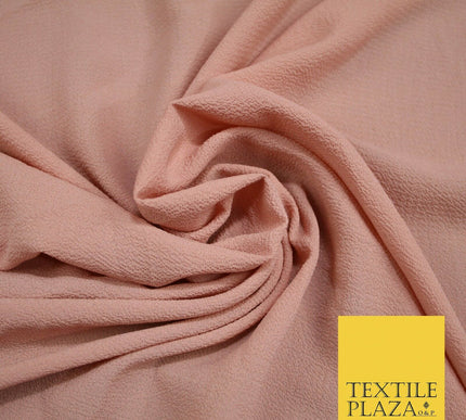 Dusty Pink Peach Lightweight Textured Feel Stretch Jersey Dress Fabric 59" 5193