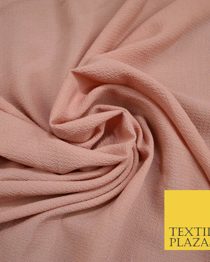 Dusty Pink Peach Lightweight Textured Feel Stretch Jersey Dress Fabric 59" 5193