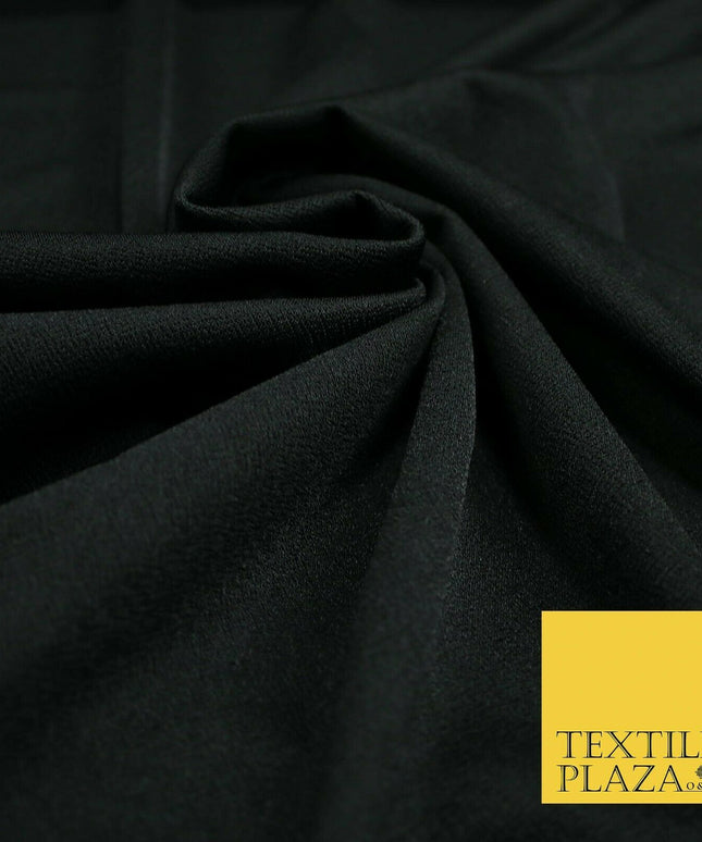 Premium Black / Pink Textured Feel Stretch Jersey Scuba Backed Dress Fabric 59"