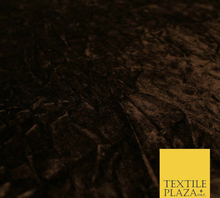 CHOCO BROWN Luxury Crushed Stretch Velvet Dress Fabric Backdrop Curtains 5192