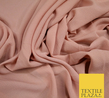 Dusty Pink Peach Lightweight Textured Feel Stretch Jersey Dress Fabric 59" 5193
