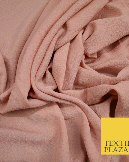 Dusty Pink Peach Lightweight Textured Feel Stretch Jersey Dress Fabric 59" 5193