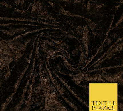 CHOCO BROWN Luxury Crushed Stretch Velvet Dress Fabric Backdrop Curtains 5192