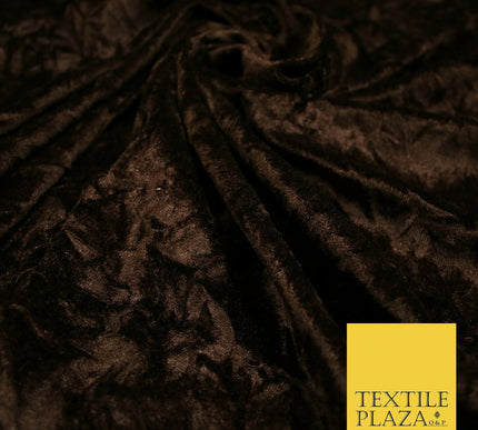CHOCO BROWN Luxury Crushed Stretch Velvet Dress Fabric Backdrop Curtains 5192