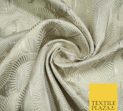 Luxury Falling Rings Metallic Textured Creased Brocade Fabric 54" Wide 5 COLOURS