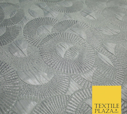 Luxury Falling Rings Metallic Textured Creased Brocade Fabric 54" Wide 5 COLOURS