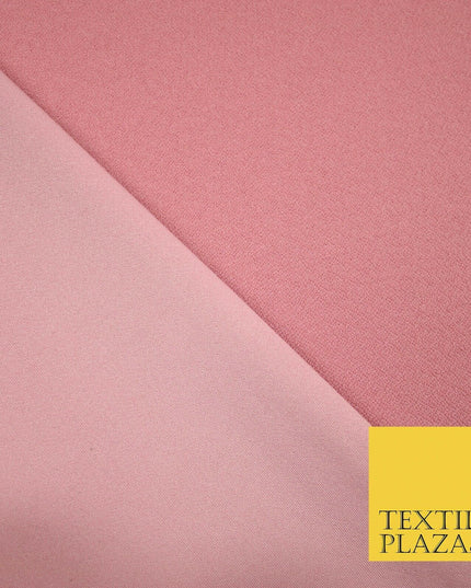Premium Black / Pink Textured Feel Stretch Jersey Scuba Backed Dress Fabric 59"