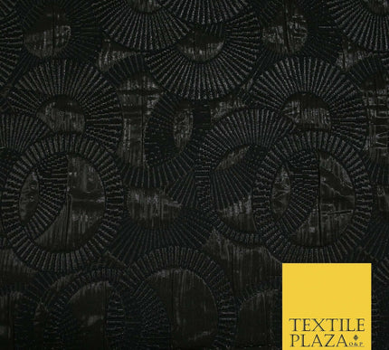 Luxury Falling Rings Metallic Textured Creased Brocade Fabric 54" Wide 5 COLOURS