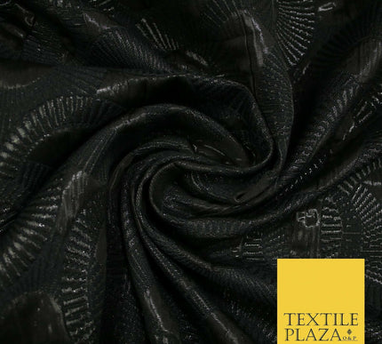 Luxury Falling Rings Metallic Textured Creased Brocade Fabric 54" Wide 5 COLOURS