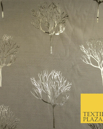 Luxury Autumnal Leafless Tree Metallic Gold Jacquard Brocade Fabric 6 COLOURS