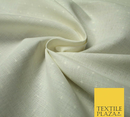 LAURA ASHLEY Luxury Cream Dobby Mini Diamond Motif Canvas Fabric Material 5256