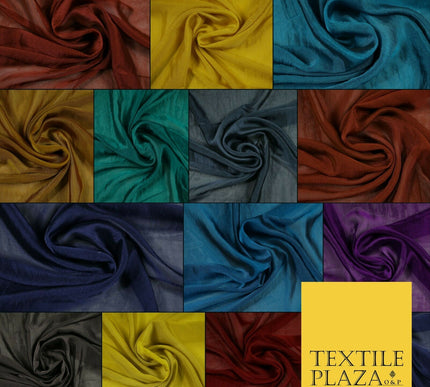 14 COLOURS Plain Silky Two Tone Sheer Georgette Dress Fabric Draping Lining 58"