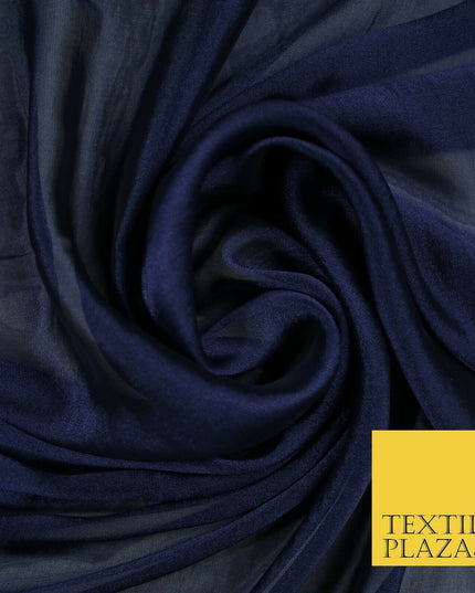 14 COLOURS Plain Silky Two Tone Sheer Georgette Dress Fabric Draping Lining 58"